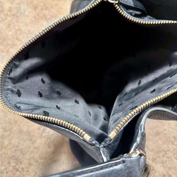 Kate Spade Black Pebbled Leather Shoulder bag with Gold Accents - Picture 4 of 8